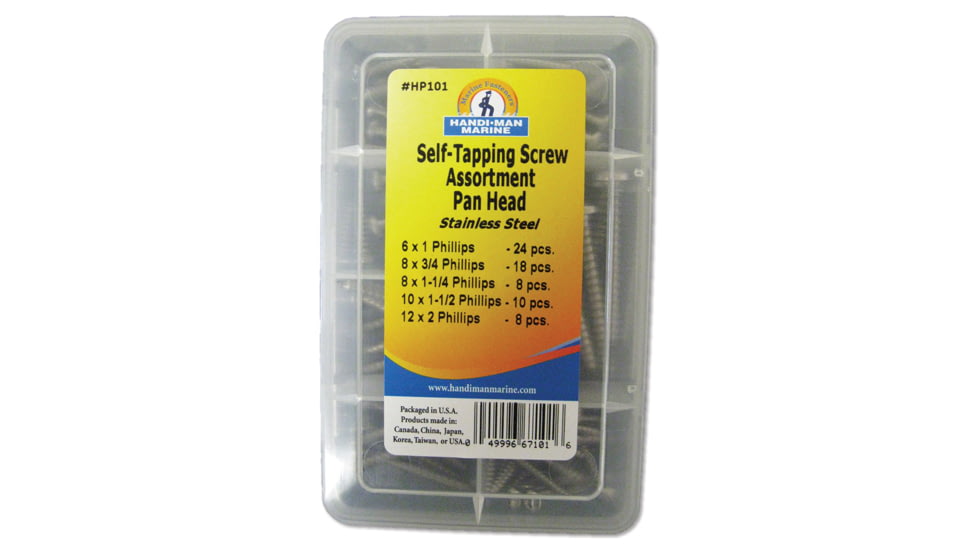 Handi-Man Marine Phillips Self Tapping Pan Head Screw Kit - 68 Pieces 64916