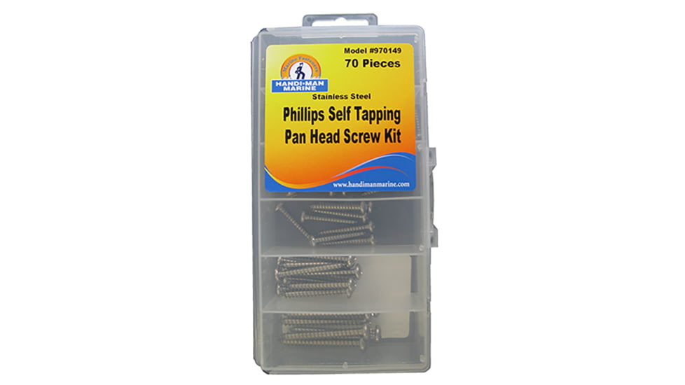 Handi-Man Marine Phillips Self Tapping Pan Head Screw Kit - 70 Pieces 64925