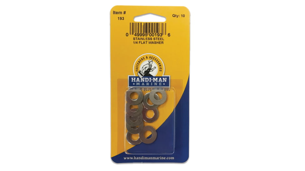 Handi-Man Marine Stainless Steel Flat Washer - 1/4 71176