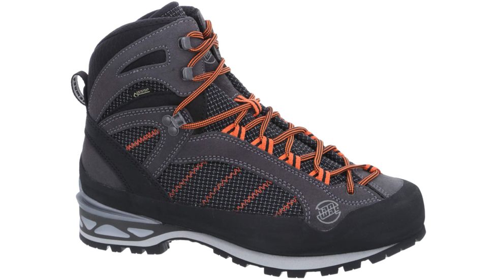 Hanwag Makra Combi GTX Mountaineering Boots - Mens, Asphalt/Orange, Medium, 7 US, H11100-64023-7