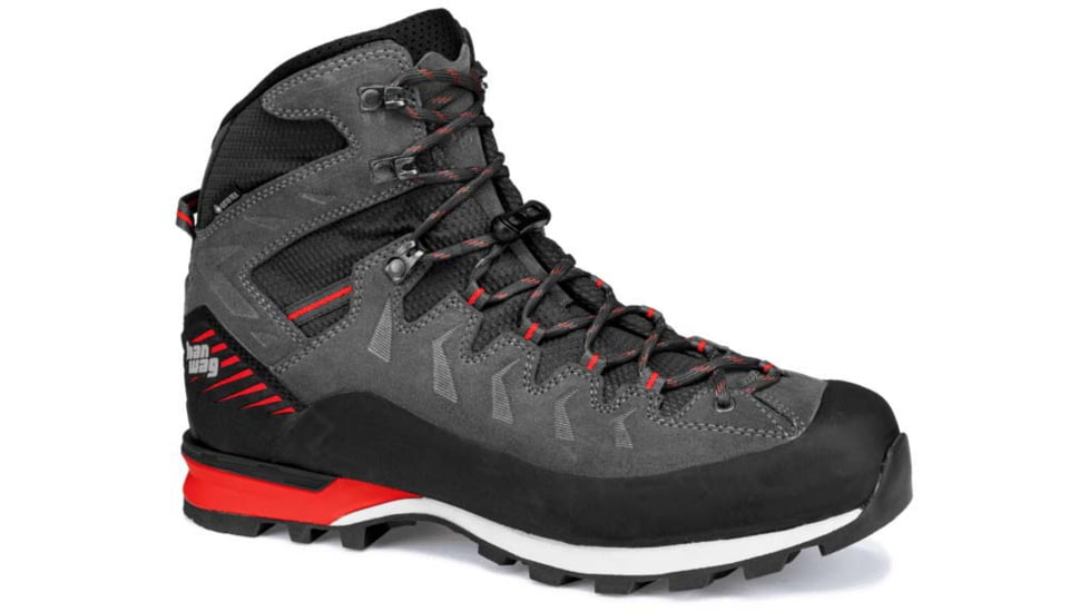 Hanwag Makra Pro GTX Shoes - Mens, Asphalt/Red, 13, H100500-064055-13