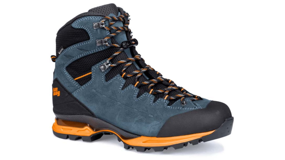 Hanwag Makra Trek GTX Shoes - Men's, 9 US, Steel/Orange, H204400-150023-8