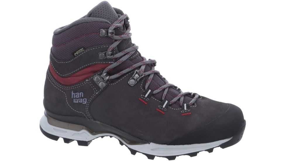 Hanwag Tatra Light GTX Backpacking Boot - Womens, Asphalt/Dark Garnet, Medium, 6.5 US, H202501-64356-6.5