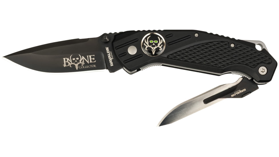 Havalon Bone Collector Rebel Knife, Clampack, Black, XTC-BCB