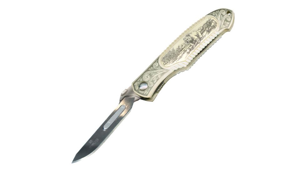 Havalon Piranta Grizzly, Blk Alum w/ Inlay, 2 3/4 in. #60XT Blade XTC-60PRG