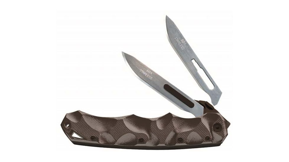 Havalon Piranta-Stag Folding Knife, Box, Black, XTI-60ASTAGBLK
