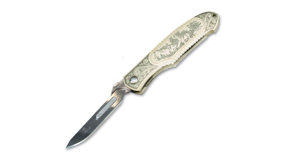 Havalon Piranta Wolf, White ABS Handle, 2 3/4 in. #60XT Blade XTC-60PRW