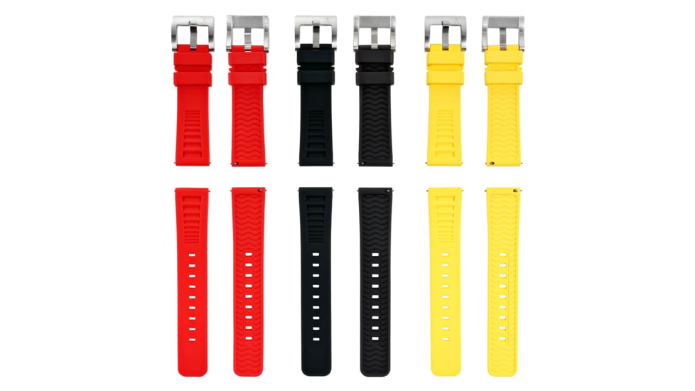 Hawaiian Lifeguard Association Dive Watches, Black Dial, Yellow Strap, Steel, One Size, HLA 5403