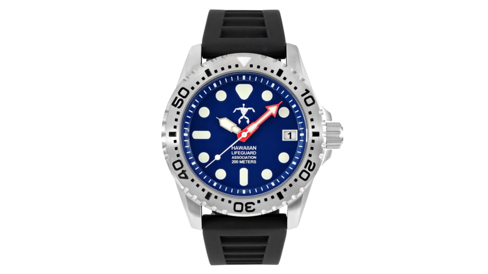 Hawaiian Lifeguard Association Dive Watches, Blue Dial, Black Strap, Steel, One Size, HLA 5405
