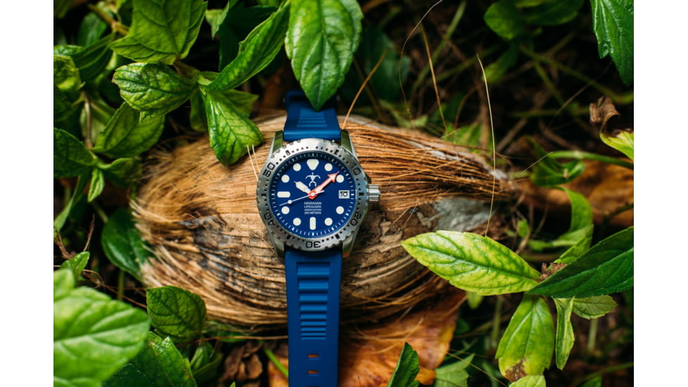 Hawaiian Lifeguard Association Dive Watches, Blue Dial, Blue Strap, Steel, One Size, HLA 5419