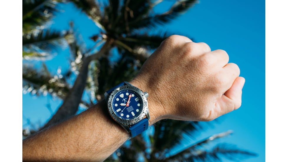 Hawaiian Lifeguard Association Dive Watches, Blue Dial, Blue Strap, Steel, One Size, HLA 5419