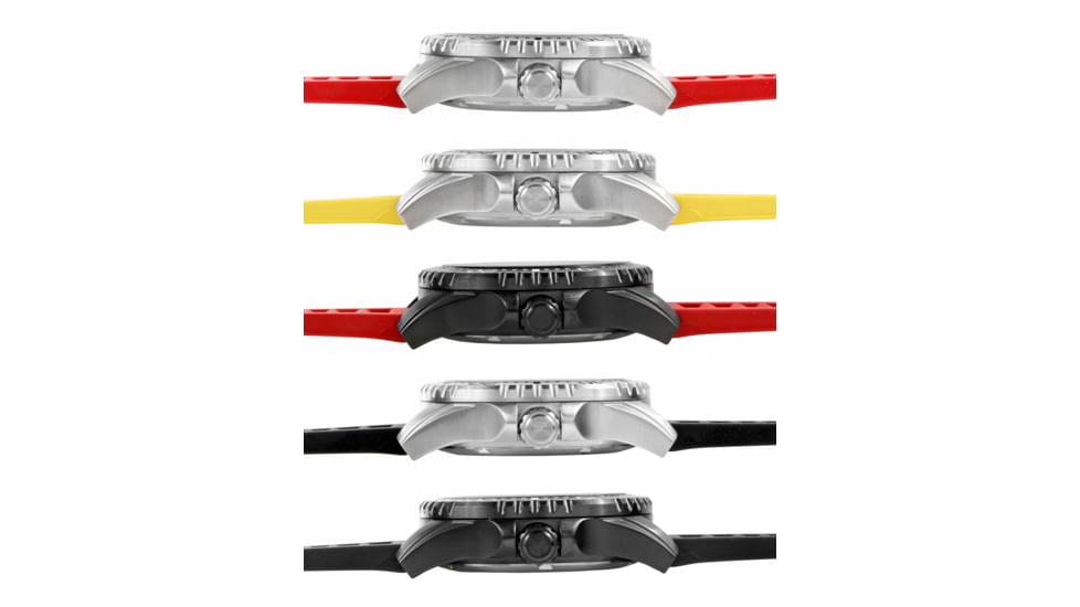 Hawaiian Lifeguard Association Dive Watches, White Dial, Red Strap, Steel, One Size, HLA 5411