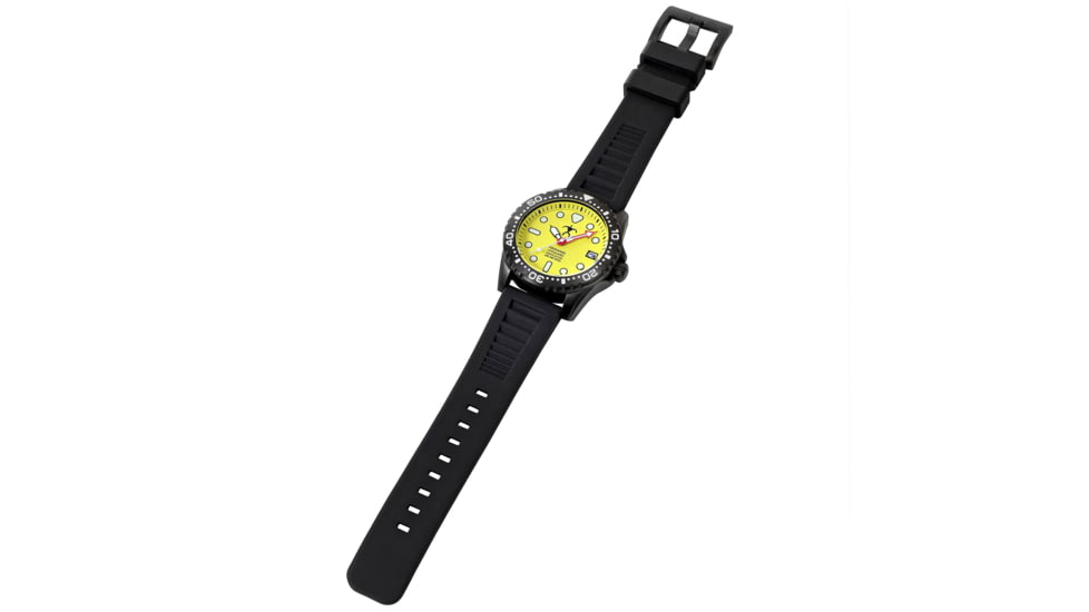 Hawaiian Lifeguard Association Dive Watches, Yellow Dial, Black Strap, Black, One Size, HLA 5407
