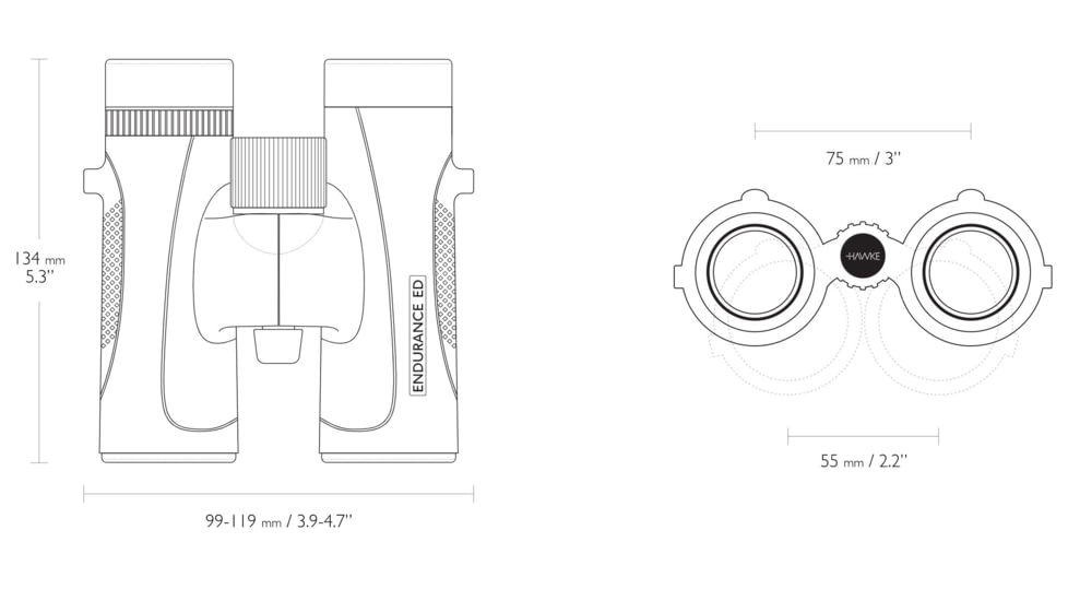 Hawke Sport Optics Endurance ED 8x32mm Roof Prism Binoculars, Black, 36200