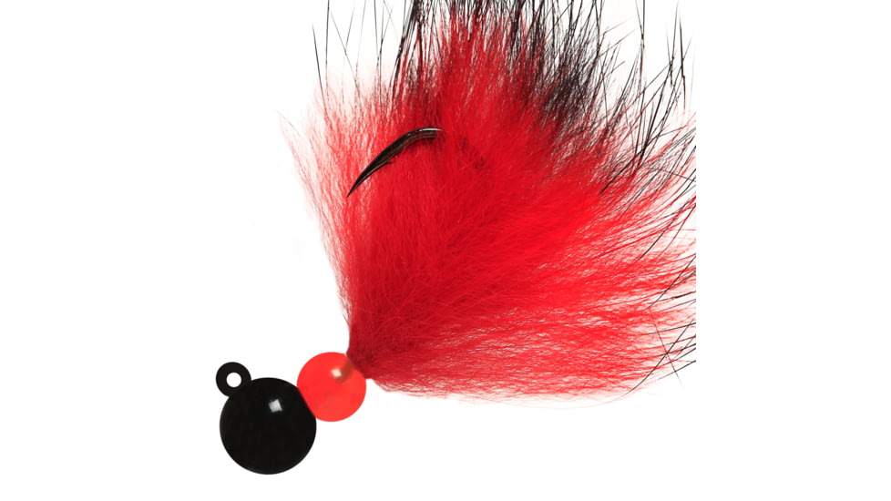 Hawken Outdoors Aerojig Aero-Rabbit Bead Jig, 1/4 oz, Black/Red, AJR14008