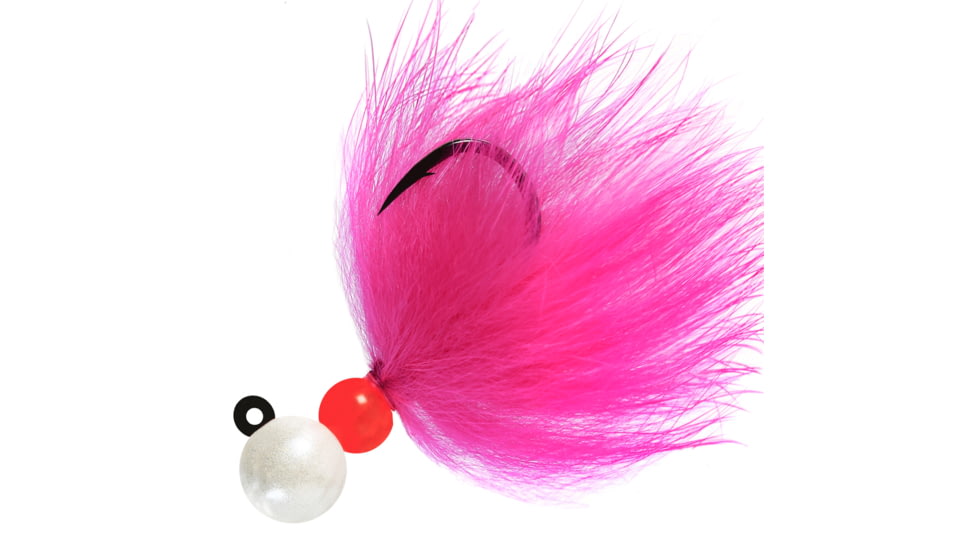 Hawken Outdoors Aerojig Aero-Rabbit Bead Jig, 1/4 oz, Pearl White/Cerise, AJR14006