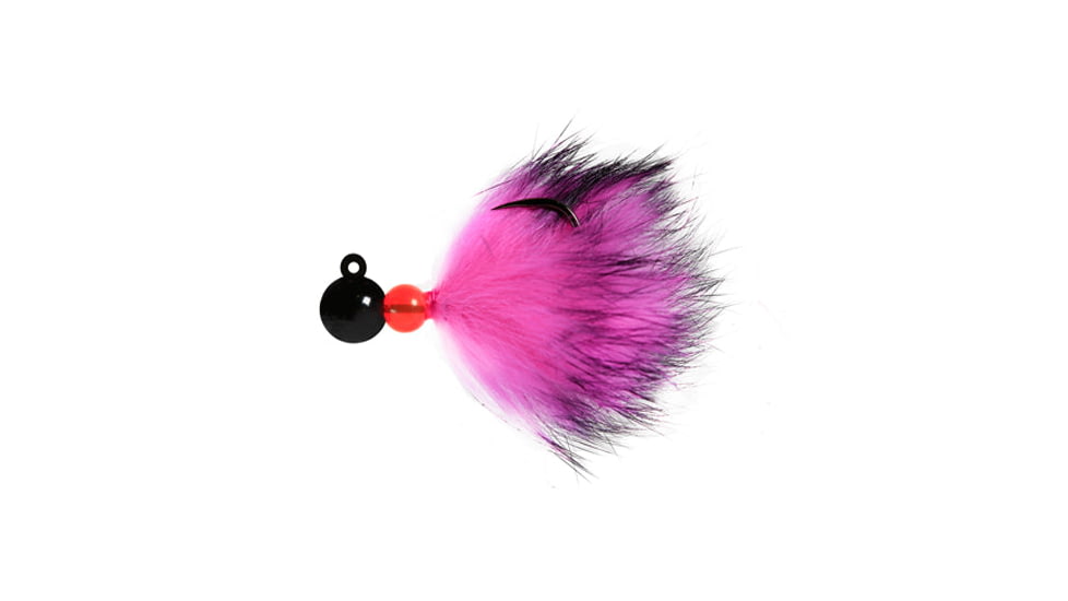 Hawken Outdoors Aerojig Aero-Rabbit Bead Jig, 1/8 oz, Black/Cerise, AJR18013