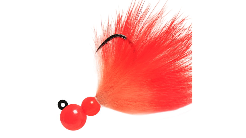 Hawken Outdoors Aerojig Aero-Rabbit Bead Jig, 1/8 oz, Flame/Peach, AJR18007