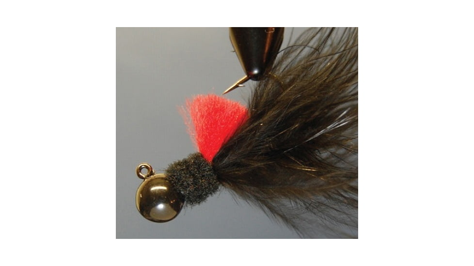 Hawken Outdoors Aerojig Marabou Jig 1/4 oz, 1/0 Hook, Black &amp; Red, AJM14104
