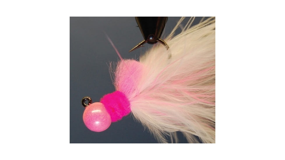 Hawken Outdoors Aerojig Marabou Jig 1/4 oz, 1/0 Hook, Pink &amp; White, AJM14124