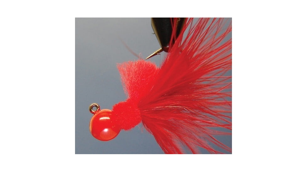 Hawken Outdoors Aerojig Marabou Jig 1/4 oz, 1/0 Hook, Red, AJM14122