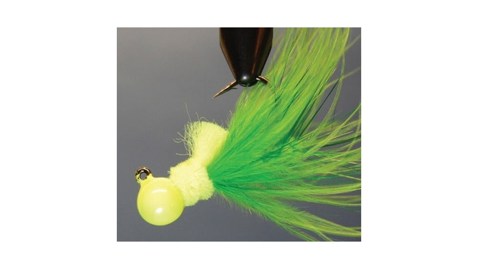 Hawken Outdoors Aerojig Marabou Jig 1/8 oz, Number 1 Hook, Chartreuse, AJM18115