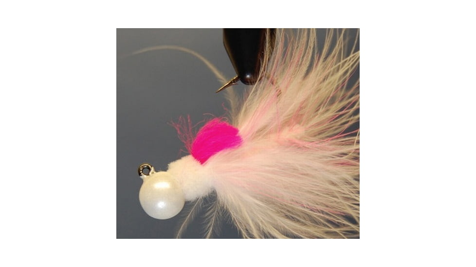 Hawken Outdoors Aerojig Marabou Jig 1/8 oz, Number 1 Hook, White &amp; Pink, AJM18131