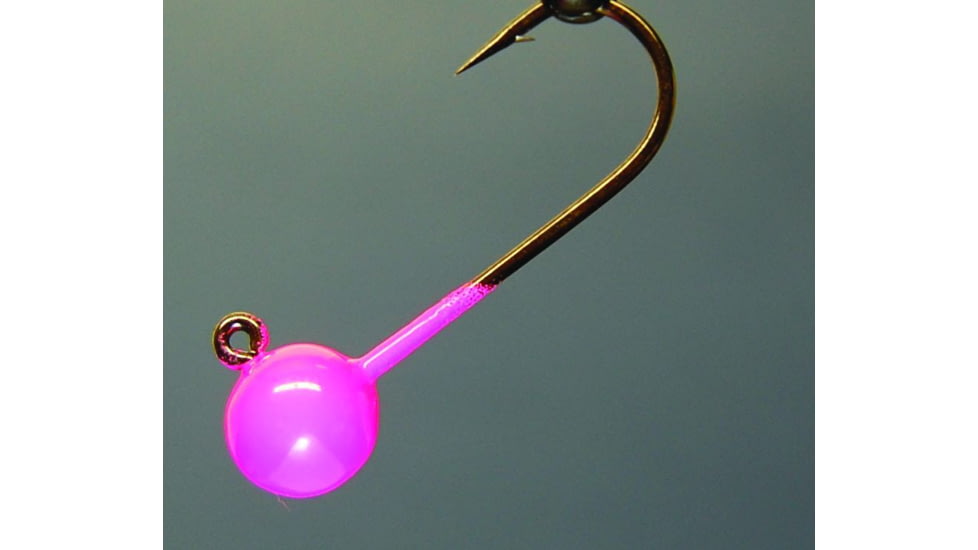 Hawken Outdoors Aerojig Plain Jighead, 1/8 oz, 1/0 Hook, Cerise 3/Pack, Custom Gamakatsu Hook, AJP18004