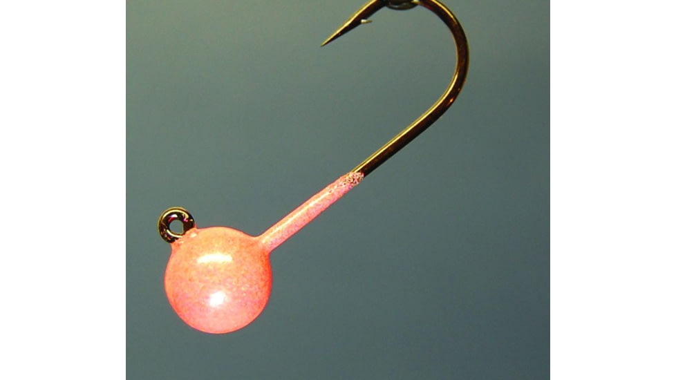 Hawken Outdoors Aerojig Plain Jighead, 1/8 oz, 1/0 Hook, Peach 3/Pack, Custom Gamakatsu Hook, AJP18007