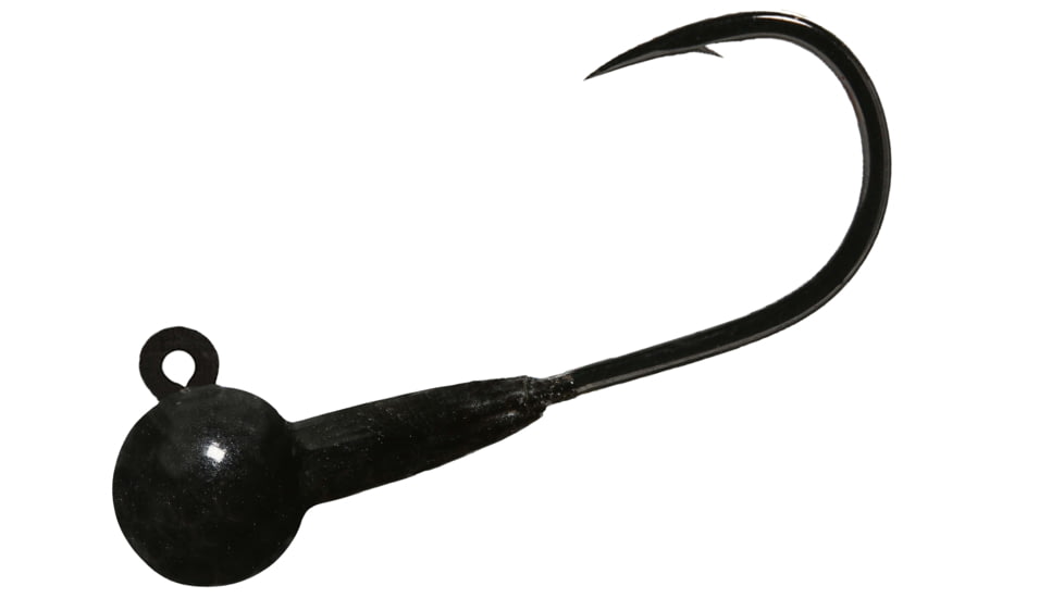 Hawken Outdoors Aerojig Twitching Jighead, 1/2 oz, Black Sparkle 3/Pack, 4/0 Gamakatsu, ATP12005
