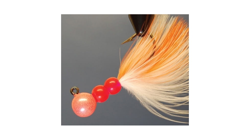 Hawken Outdoors Beau Mac Marabou Jig, 1/4 oz, 1/0 Hook, Pearl Orange &amp; White, SMJ14004