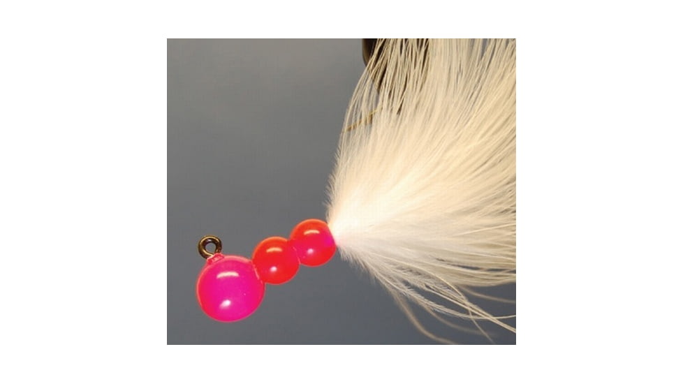 Hawken Outdoors Beau Mac Marabou Jig, 1/8 oz, Number 1 Hook, White &amp; Pink, SMJ18003