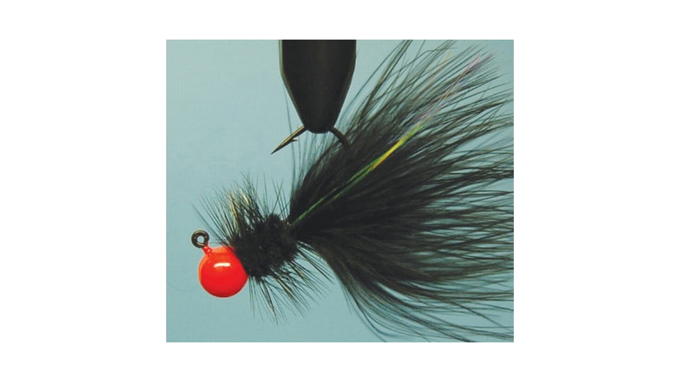Hawken Outdoors Woolly Bugger Jig 1/16 oz, Flame Egg Sucking Leech, WB11616