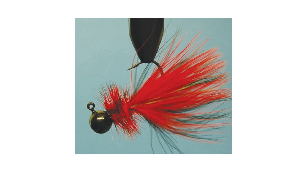 Hawken Outdoors Woolly Bugger Jig 1/8 oz, Black/Red, WB18003