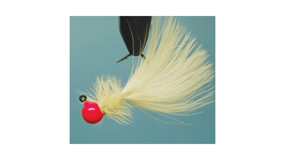 Hawken Outdoors Woolly Bugger Jig 1/8 oz, Egg Sucking Leech - Pink/White, WB18008