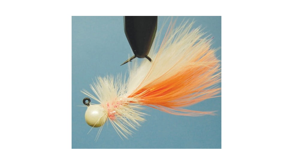 Hawken Outdoors Woolly Bugger Jig 1/8 oz, Orange/White, WB18007