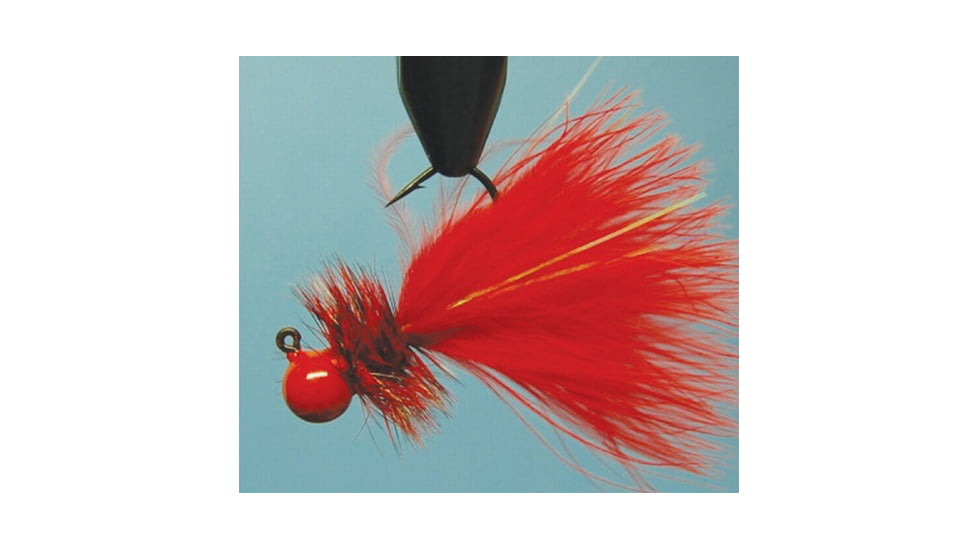 Hawken Outdoors Woolly Bugger Jig 1/8 oz, Red/Black, WB18013