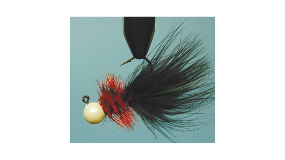 Hawken Outdoors Woolly Bugger Jig 1/8 oz, White/Red/Black, WB18004