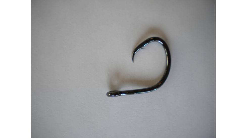 Hayabusa Circle Hook, Needle Point, Forged Shank, Black Nickel, Size 1, 7 Per Pack, 187711-1