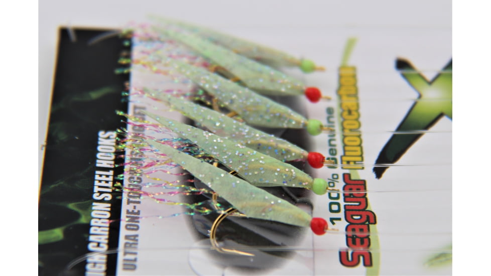 Hayabusa Hage Green Fish Skin 6-Hook Sabiki Rig, EX101-16