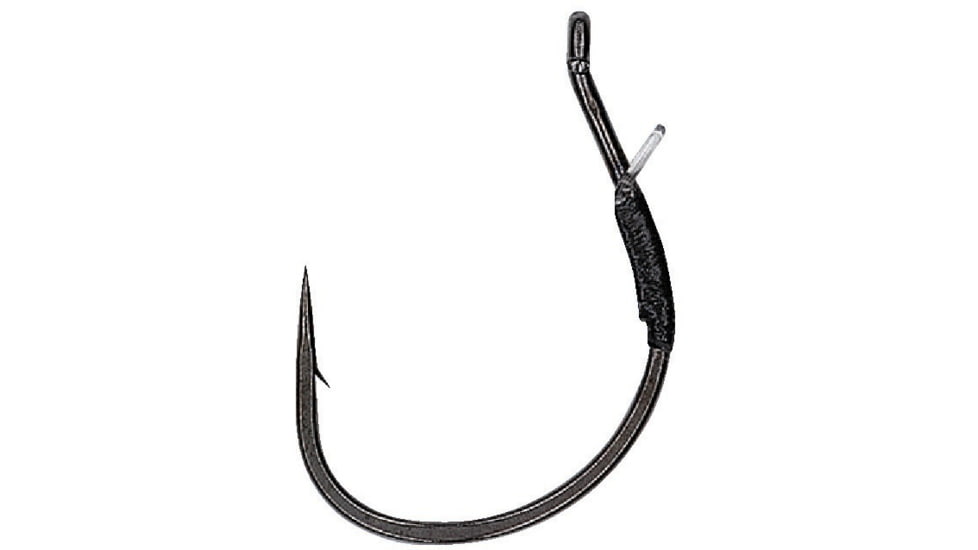 Hayabusa Weedless Wacky SP Hook with Monofilament Bait Keeper, Size 1/0, 5/Pack, EC99471-1/0