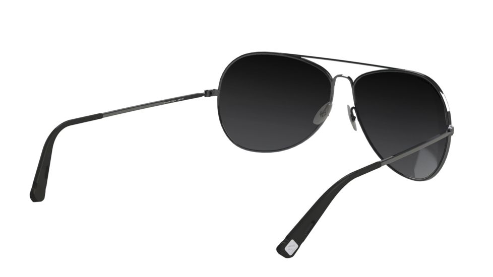 Hazard 4 Daisycutter Modern Large Aviator Sunglasses, Men's, Silver Frame, Gray Lens, EYE-DSY-L-SLV