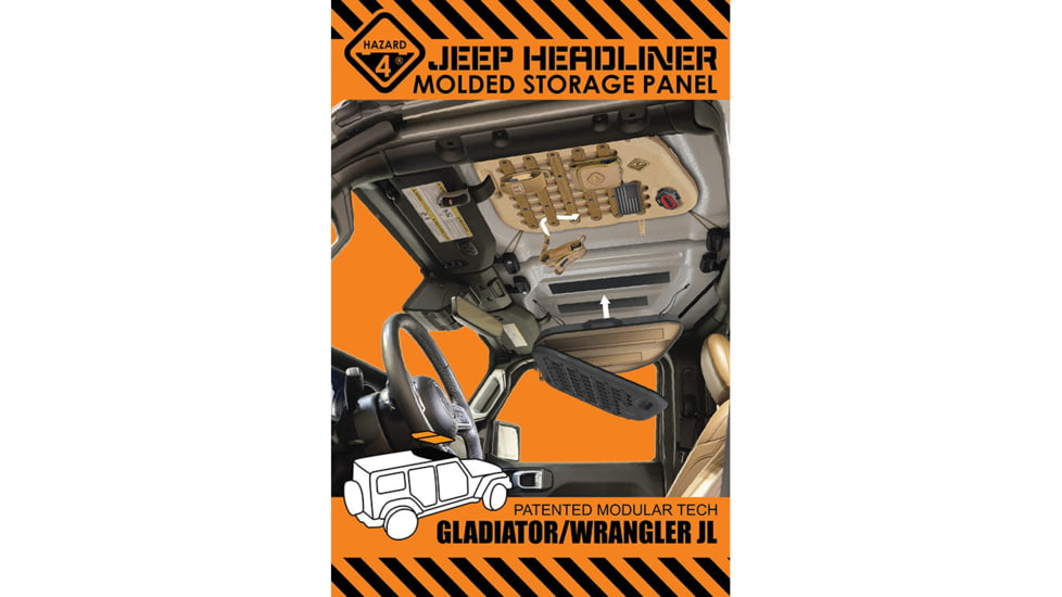 Hazard 4 Headliner Pair for Jeep Galadiator/Wrangler, Coyote, One Size, AGP-HLP-CYT