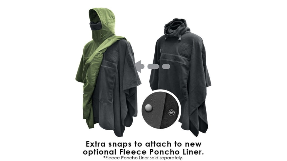 Hazard 4 Poncho Villa Softshell Poncho, Scorpion Black, APR-PNVL-R-SCB