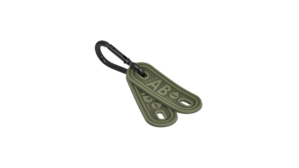 Hazard 4 AB- Blood Type Marker, 2 Pack, OD Green, PAT-BLD-AB-NEG-GRN