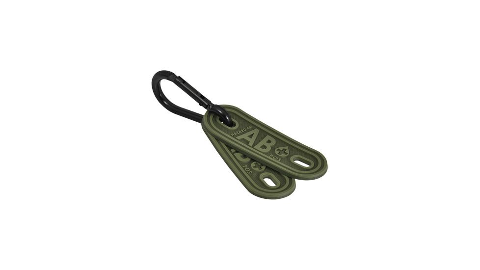 Hazard 4 AB+ Blood Type Marker, 2 Pack, OD Green, PAT-BLD-AB-POS-GRN