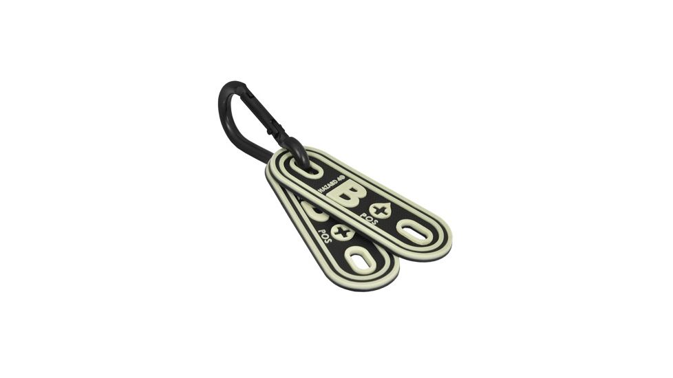 Hazard 4 B+ Blood Type Marker, 2 Pack, Glow in the Dark, PAT-BLD-B-POS-YLO