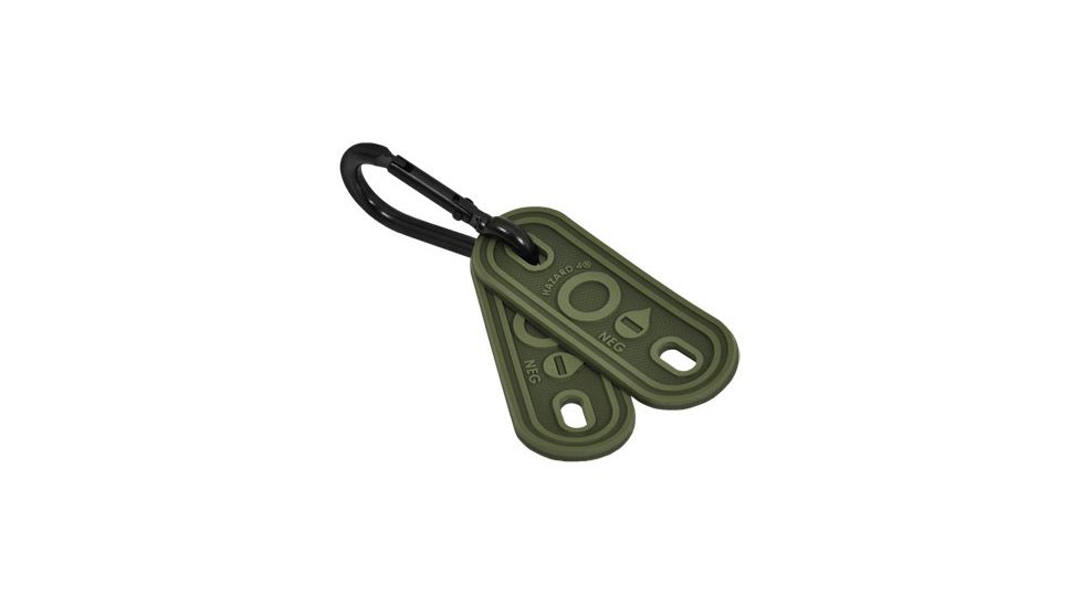 Hazard 4 O- Blood Type Marker, 2 Pack, OD Green, PAT-BLD-O-NEG-GRN