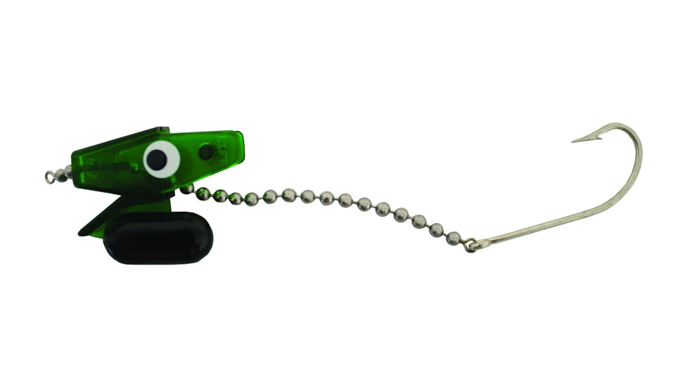 Head Start Lures Diver Rigging System, Floating, with Hook and Chain, 1-3/4oz, Translucent Green, D103-G