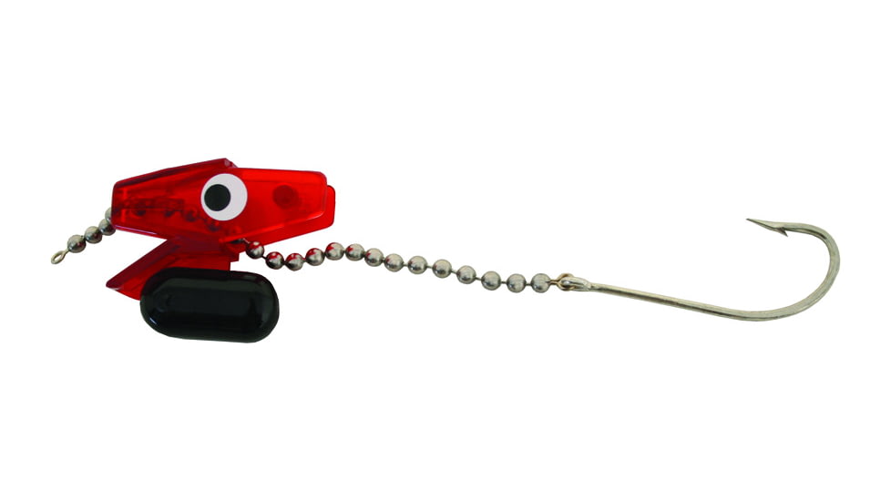 Head Start Lures Diver Rigging System, Floating, with Hook and Chain, 1-3/4oz, Translucent Red, D103-R